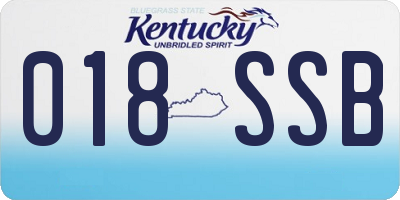 KY license plate 018SSB