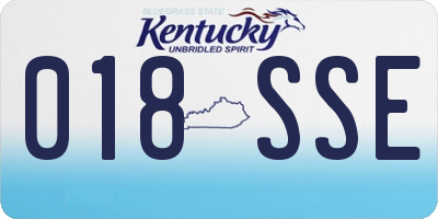 KY license plate 018SSE