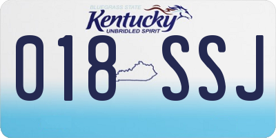 KY license plate 018SSJ