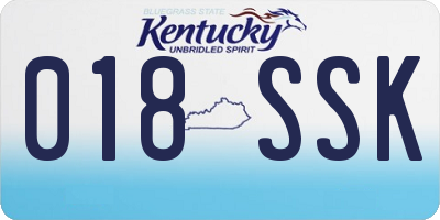 KY license plate 018SSK