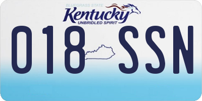 KY license plate 018SSN