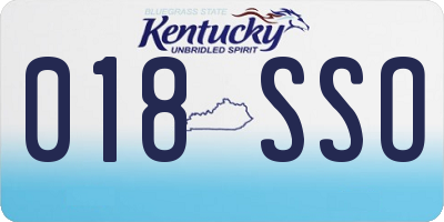 KY license plate 018SSO