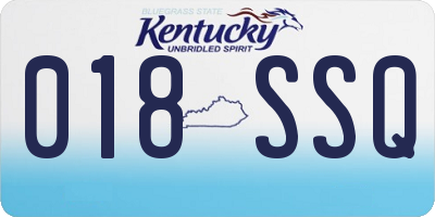 KY license plate 018SSQ