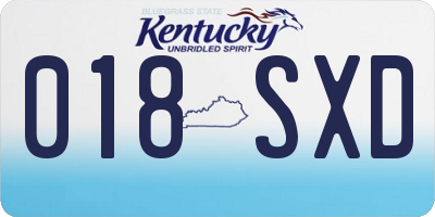 KY license plate 018SXD