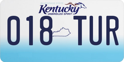 KY license plate 018TUR