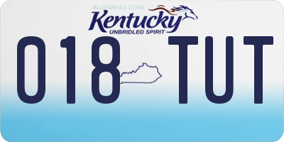 KY license plate 018TUT