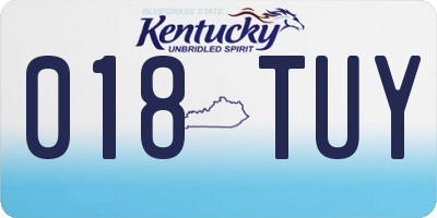 KY license plate 018TUY