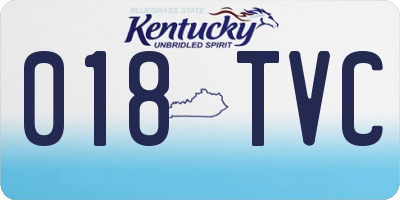 KY license plate 018TVC