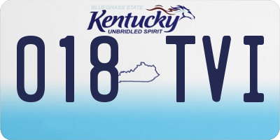 KY license plate 018TVI
