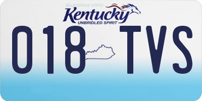 KY license plate 018TVS
