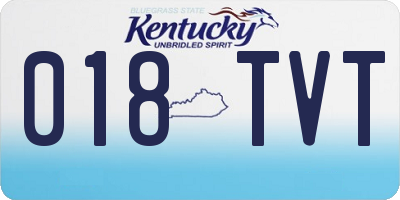 KY license plate 018TVT