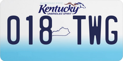 KY license plate 018TWG