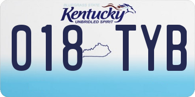 KY license plate 018TYB