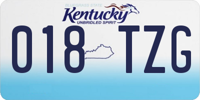 KY license plate 018TZG