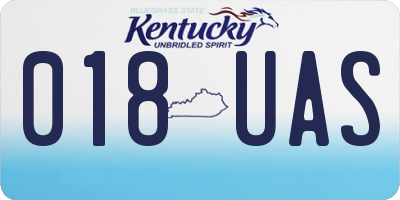 KY license plate 018UAS