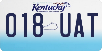 KY license plate 018UAT