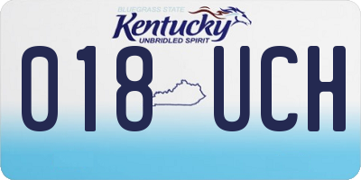 KY license plate 018UCH