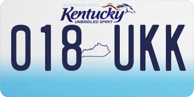 KY license plate 018UKK
