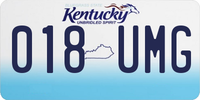 KY license plate 018UMG
