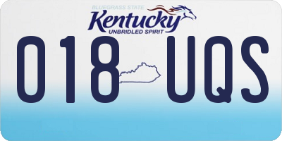KY license plate 018UQS