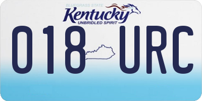 KY license plate 018URC