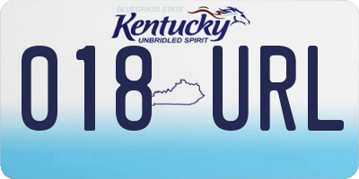 KY license plate 018URL