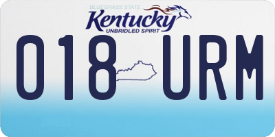 KY license plate 018URM