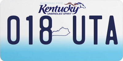 KY license plate 018UTA