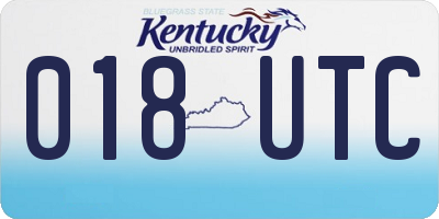 KY license plate 018UTC