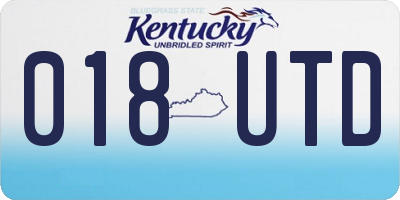 KY license plate 018UTD