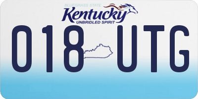 KY license plate 018UTG