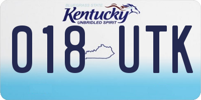 KY license plate 018UTK