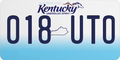 KY license plate 018UTO