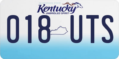 KY license plate 018UTS