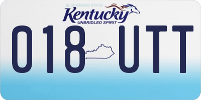 KY license plate 018UTT