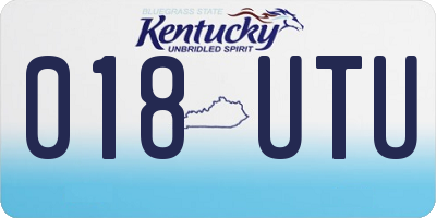 KY license plate 018UTU