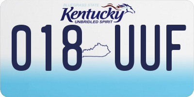 KY license plate 018UUF