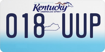 KY license plate 018UUP