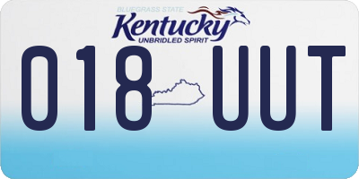 KY license plate 018UUT