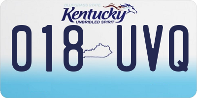 KY license plate 018UVQ