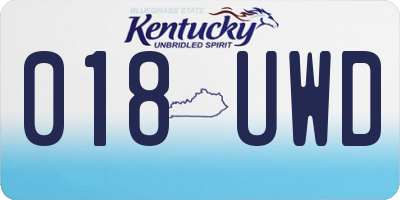 KY license plate 018UWD