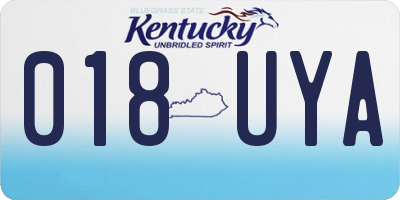 KY license plate 018UYA