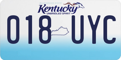 KY license plate 018UYC