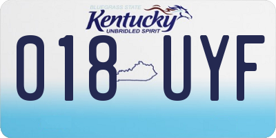 KY license plate 018UYF