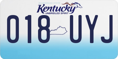 KY license plate 018UYJ