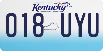 KY license plate 018UYU