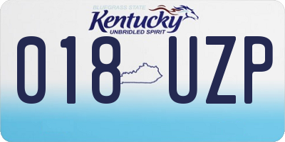 KY license plate 018UZP