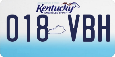 KY license plate 018VBH