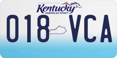 KY license plate 018VCA