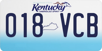 KY license plate 018VCB